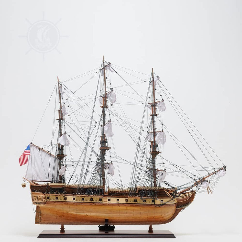 Old Modern Handicrafts T012B USS Constitution Large With Floor Display Case