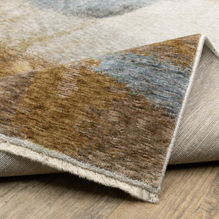 Harlan Modern Abstract Odyssey Polyester Area Rug 6'7" x 9'6"