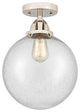 Beacon Semi-Flush Mount, Polished Nickel, Seedy, Seedy