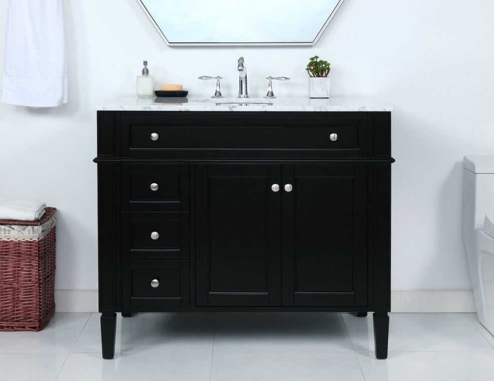 Elegant Decor Park Avenue Bathroom Vanity Black