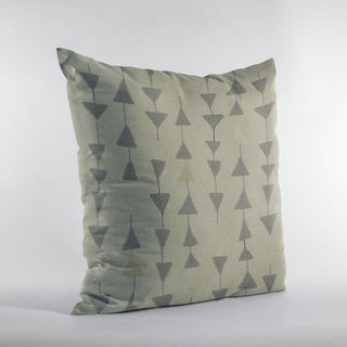Pebble Manti Embroidery Luxury Throw Pillow, Double sided 26"x26"