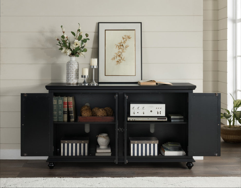 Orleans 63-Inch TV Stand, Antique Black