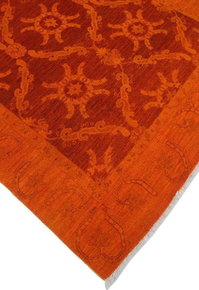 Overdyed Peshawar Alcott Orange/ Rug, 5''5x7''6