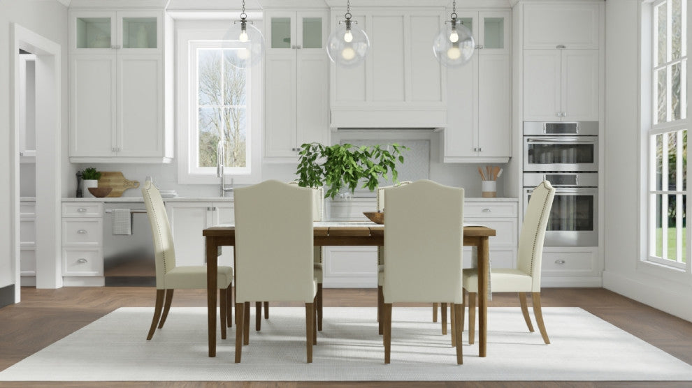 Emily Nailhead Parsons Upholstered Chair, Harvest Oak/Cream