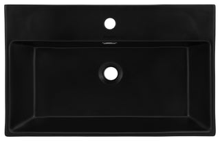 Claire 24" Rectangle Wall-Mount Bathroom Sink, Matte Black