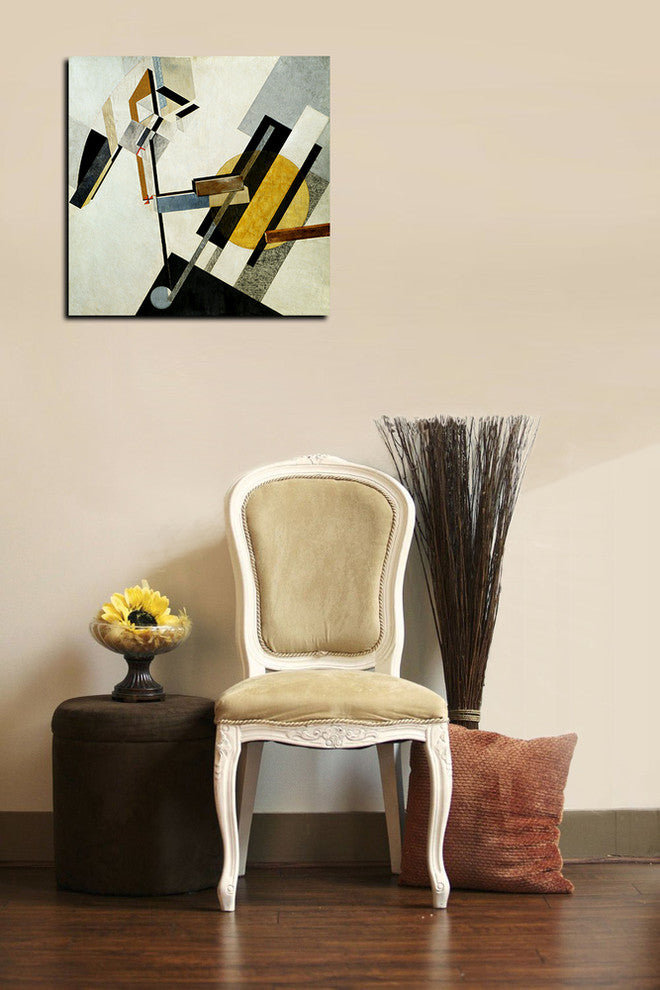 Epic Graffiti "Proun 19D" by El Lissitzky Giclee Canvas Wall Art, 18"x18"