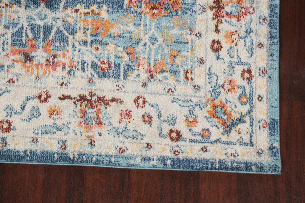 Distressed Floral Traditional Turkish Oriental Area Rug Carpet 5x7