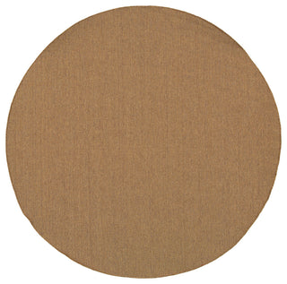 Oriental Weavers Karavia Collection Tan Solid Indoor/Outdoor Rug 7'10" RND