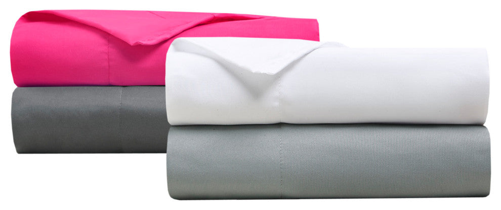 Intelligent Design Microfiber Sheet Set With Side Storage Pockets, Pink