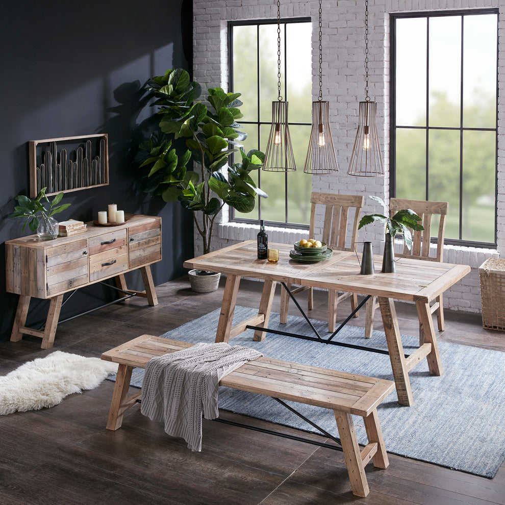 INK+IVY Sonoma Dining Bench, Natural, Natural, Dining Table
