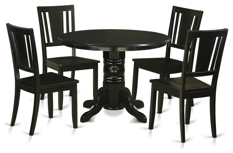 5 Pckitchen Table Set For 4-Dining Table And 4 Dining Chairs