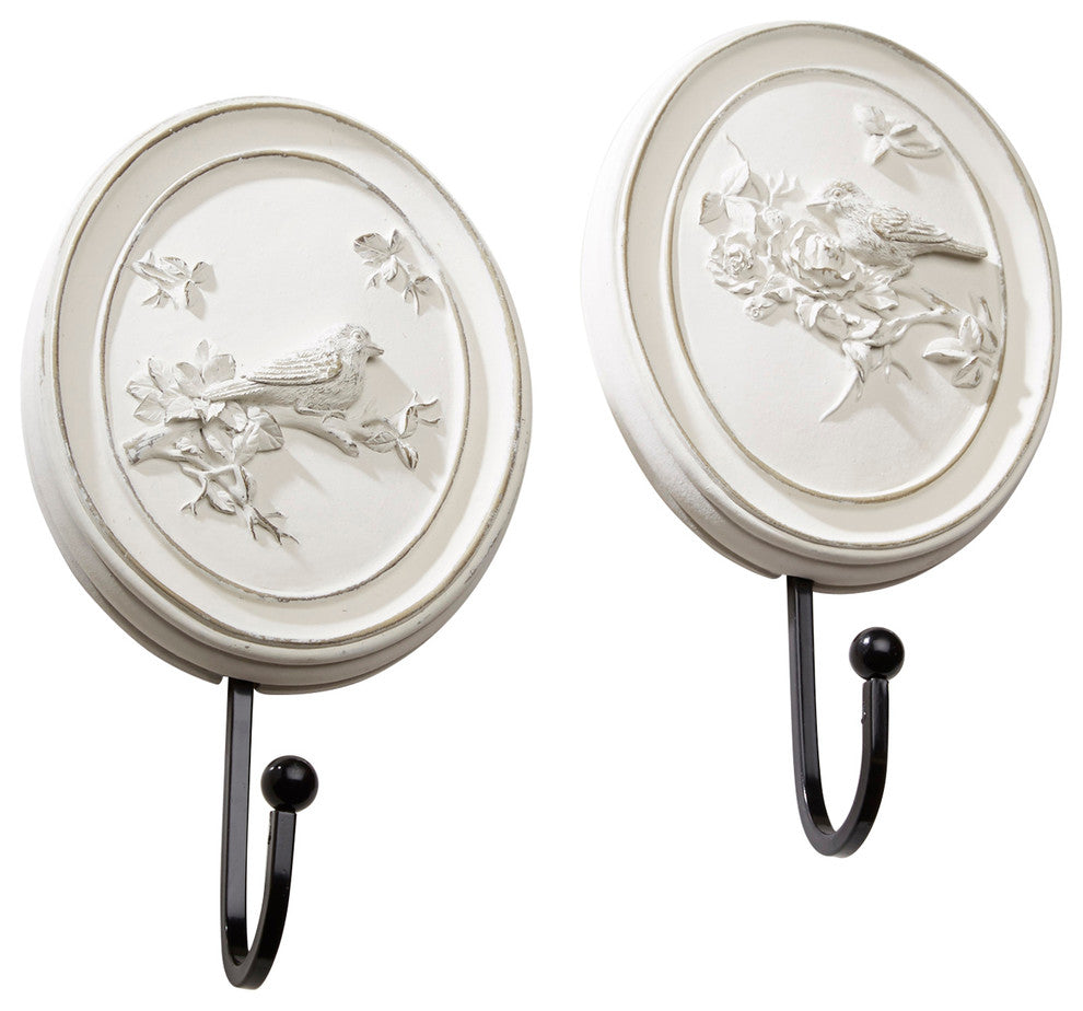 White Bird Hook, Set of 2