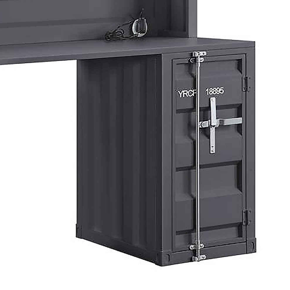 ACME Cargo Desk and Hutch, Gunmetal