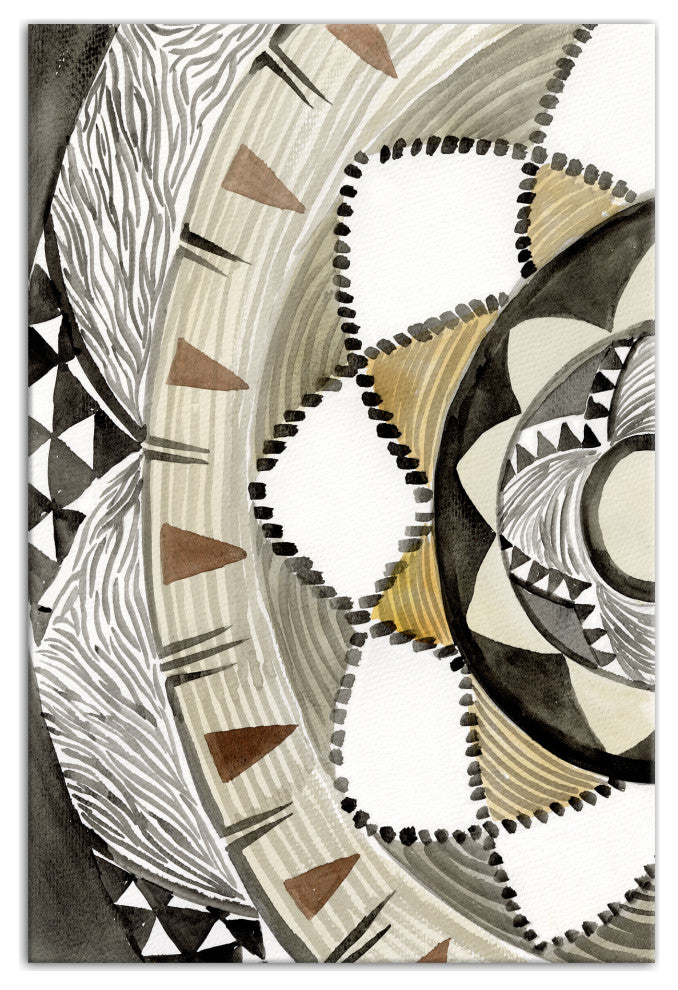 Abstract Tribal Basket 20x30 Canvas Wall Art