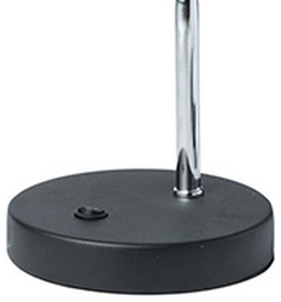 Benzara BM240379 Table Lamp With Adjustable Goose Neck and Shade, Black