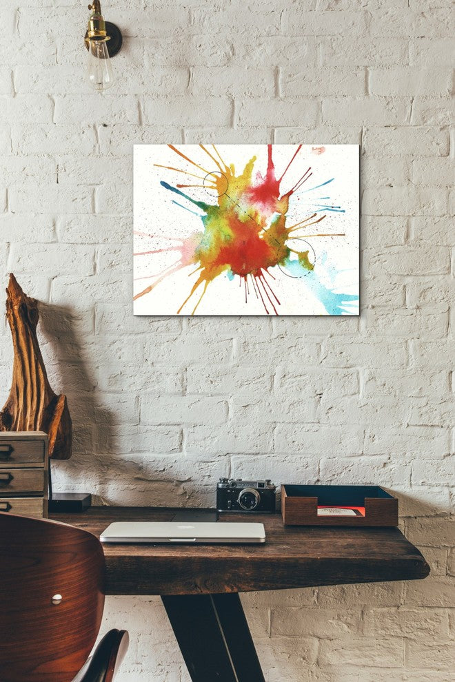 Epic Graffiti "Watercolor Splat" Giclee Canvas Wall Art, 12"x16"