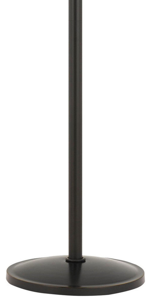 Benzara BM227286 3 Light Lantern Design Metal Floor Lamp, Black and Beige