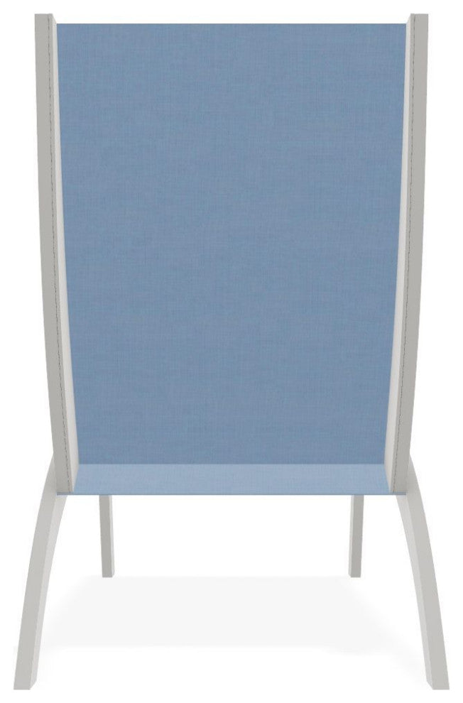 Dune Sling Stackable Outdoor Hydro-Lounge Chaise, Sky/Snow