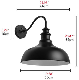 Unique Gooseneck Outdoor Barn Light Dusk to Dawn Wall Sconce
