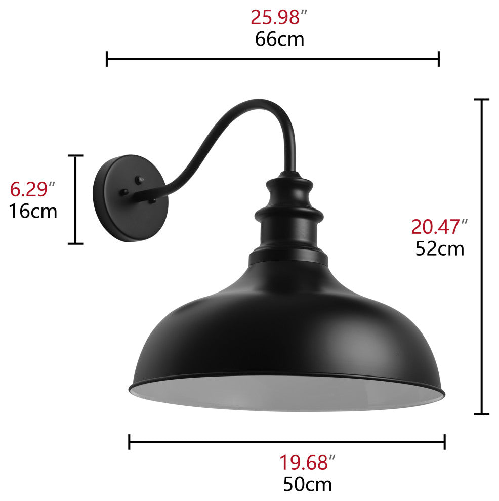 Unique Gooseneck Outdoor Barn Light Dusk to Dawn Wall Sconce