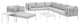 10-Piece Sunbrella Basket Weave Outdoor Patio Aluminum Sectional Sofa Set