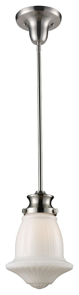Schoolhouse 1-Light Pendant, Satin Nickel