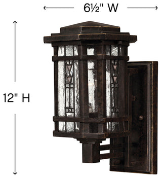 Hinkley Tahoe Small Wall Mount Lantern, Regency Bronze