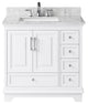 36" Single Sink Bathroom Vanity With Carrara Marble Top