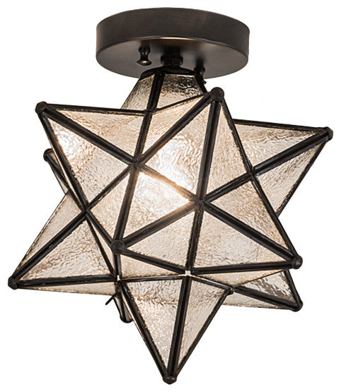 Meyda lighting 150958 12"W Moravian Star Clear Seedy Flushmount
