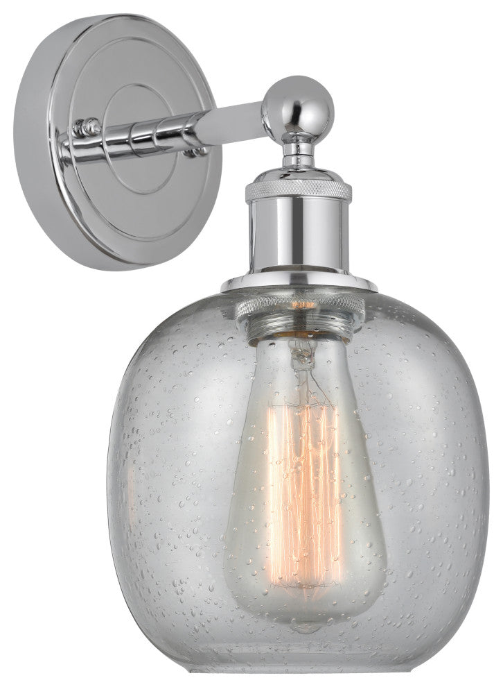 Innovations 616-1W-PC-G104 Belfast 1 Light 6" Sconce, Polished Chrome