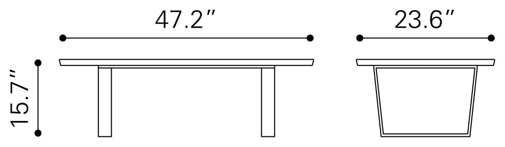 Atlas Coffee Table White/Silver