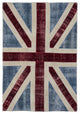 Rug N Carpet - Hand-knotted Anatolian 4' 0'' x 5' 11'' Flag Patchwork Rug