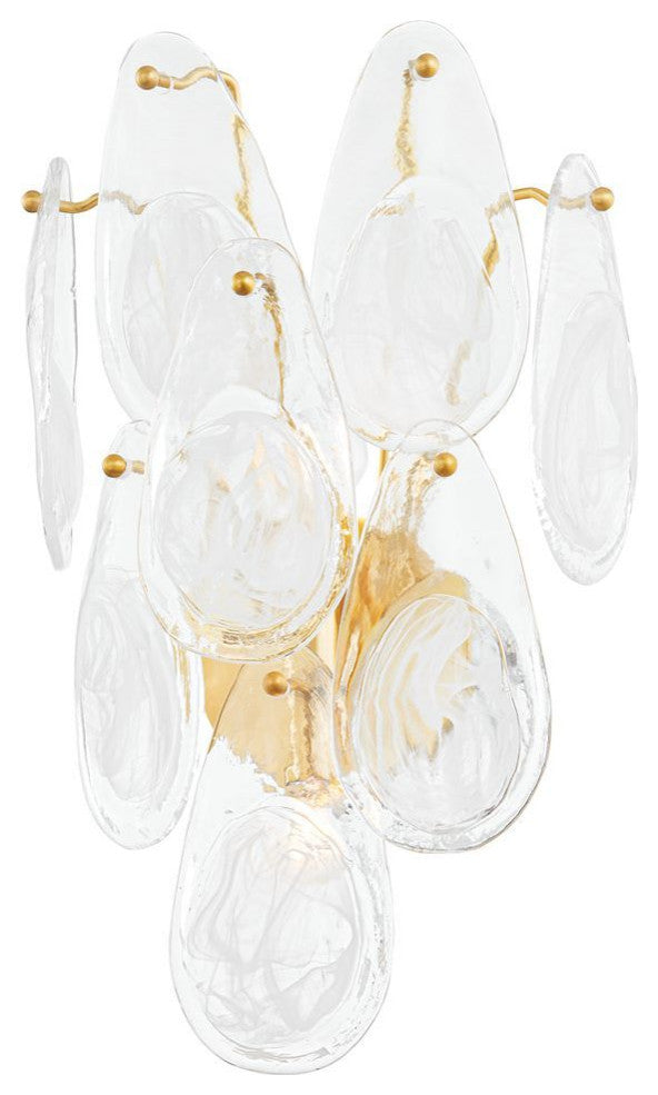 Darcia 20.25" High Aged Brass Wall Sconce