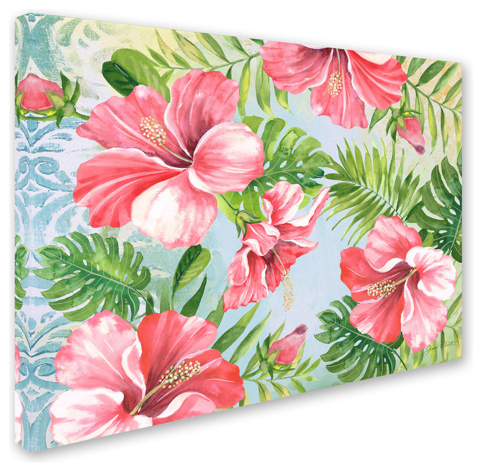 Jean Plout ''Hibiscus Paradise 1'' Canvas Art, 19x14