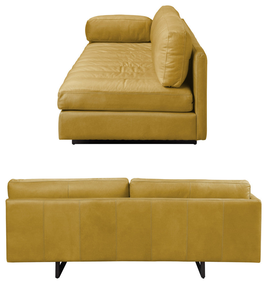 Upholstered Sofa With Track Arm, Turmeric Finish