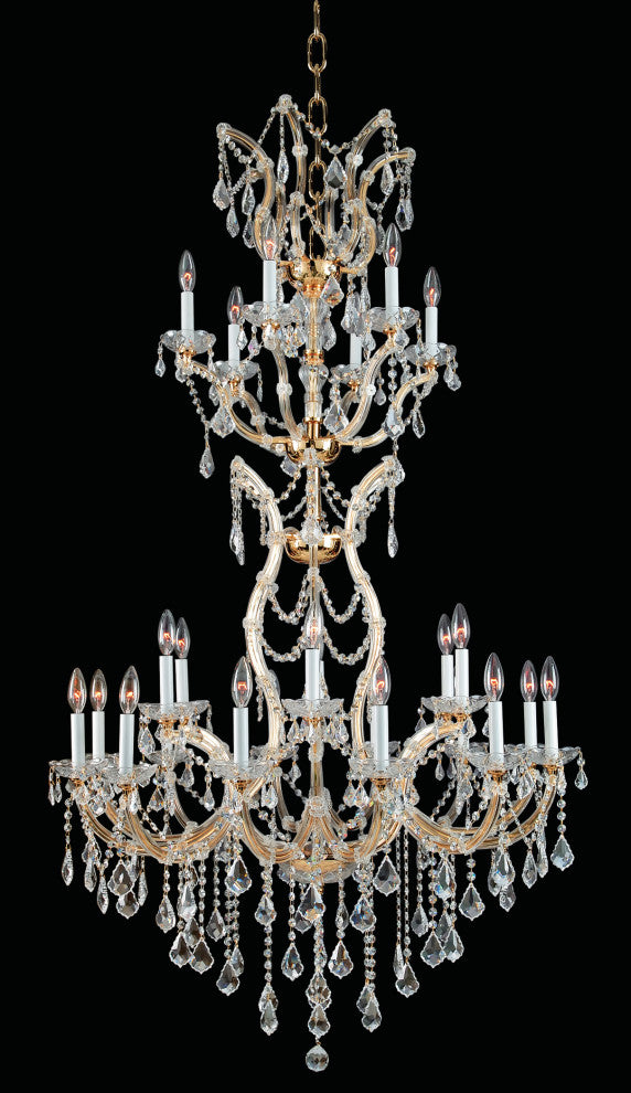 Artistry Lighting Alexandria Collection Hanging Crystal Chandelier 37x52, Gold