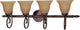 Nuvo 60-2414 Moulan 4-Light 13W Fluorescent Vanity and Wall Light, Copper Bronze