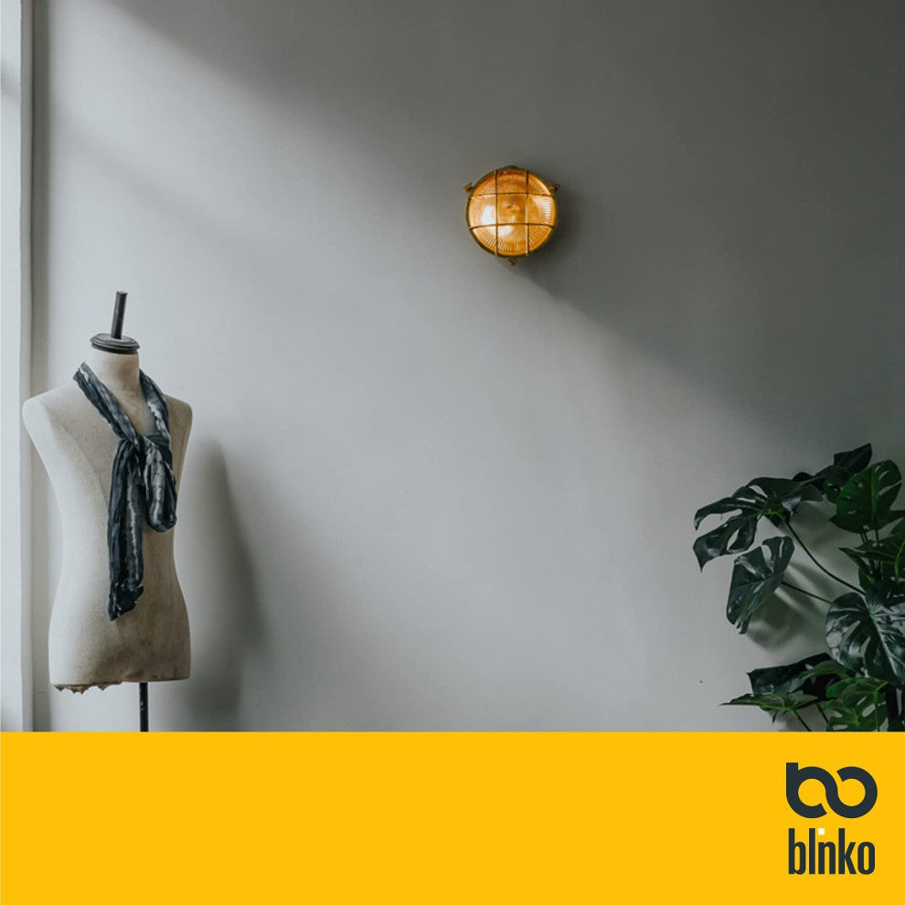 Round Vintage Industrial Wall Sconce Waterproof Wall Light Fixture
