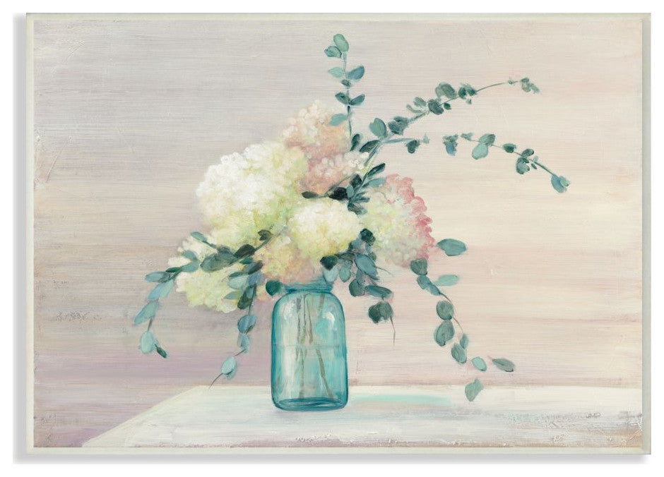 Flower Still Life Purple Pink Green Painting, 12"x18"