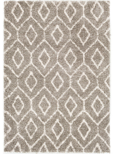 Surya Serengeti Shag SGT-2303 6'7"x9'6" Rug, Dark Brown/Taupe/Ivory/Khaki