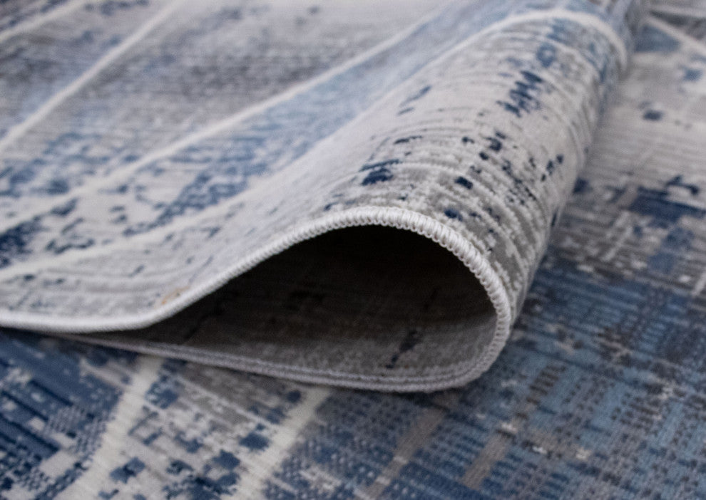 Noori Rug Low-Pile Lyman Grey/Blue Rug