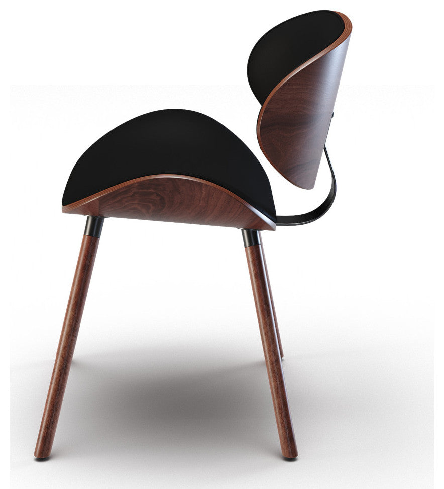 Marana Dining Chair in Black Vegan Faux Leather