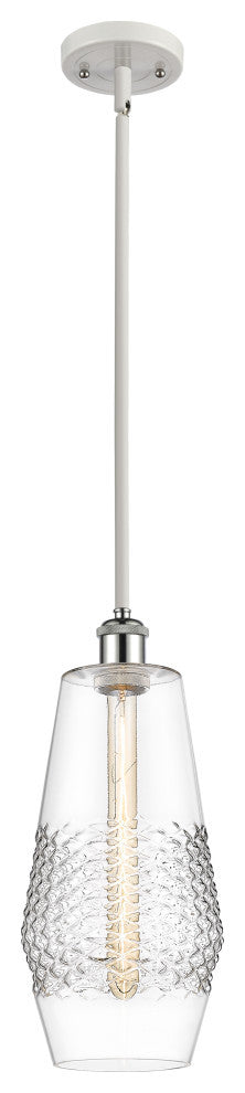 Innovations 516-1S-WPC-G682-7-LED 1-Light Mini Pendant, White, Polished Chrome