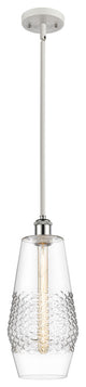 Innovations 516-1S-WPC-G682-7-LED 1-Light Mini Pendant, White, Polished Chrome