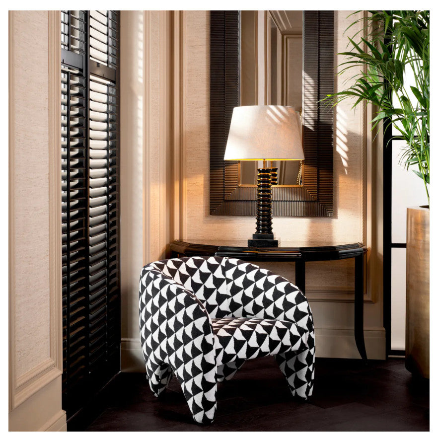 Zenith Black & White Chair, Eichholtz Toledo