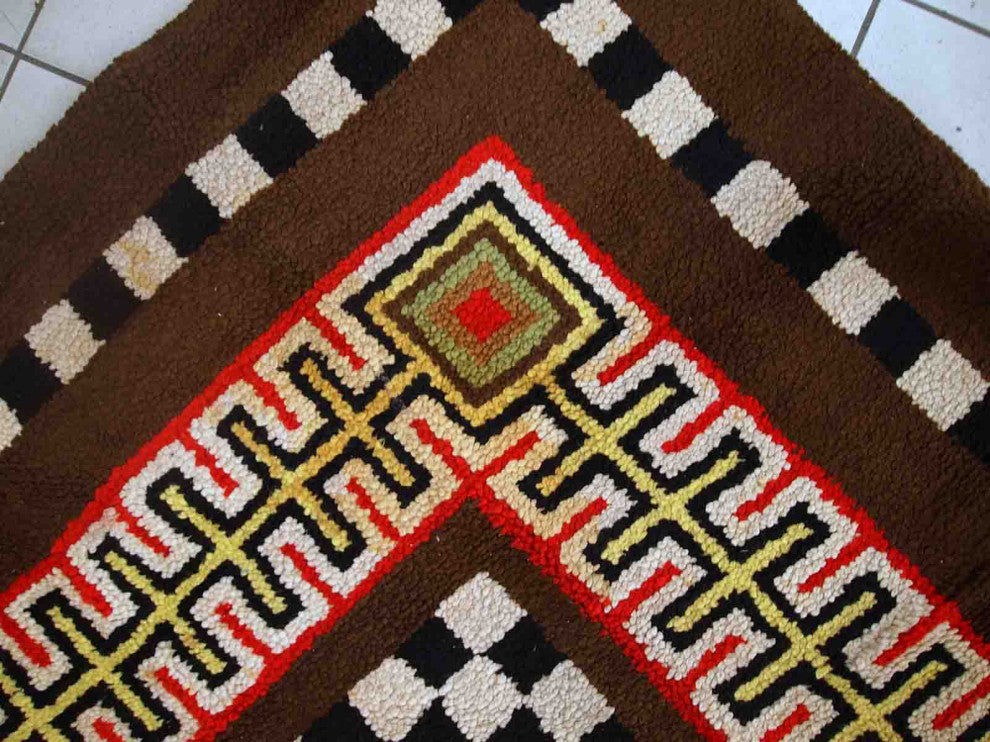 Handmade Vintage French Modern Rug, 5.9'x10.5', 180cmx322cm 1960s