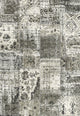 Infinity Patchwork Black And Silver Rug, 3'11"X5'7"