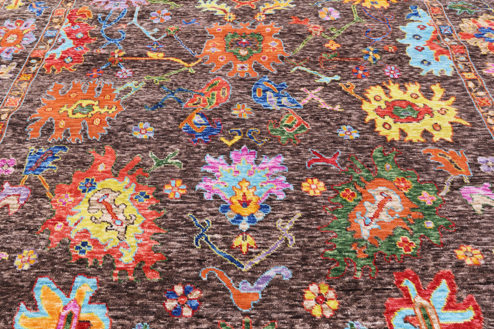 10' Square Turkish Oushak Handmade Wool Rug - Q16115