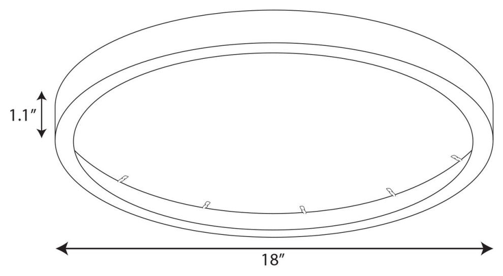 Everlume Collection Antique Bronze 18" Edgelit Round Trim Ring