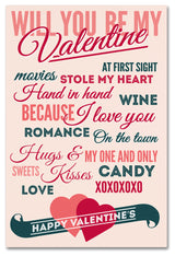 Lantern Press 'Valentines Day' Canvas Art, 22" x 32"